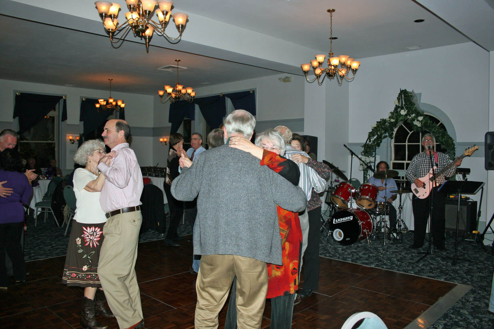 The dance floor begins to fill up.