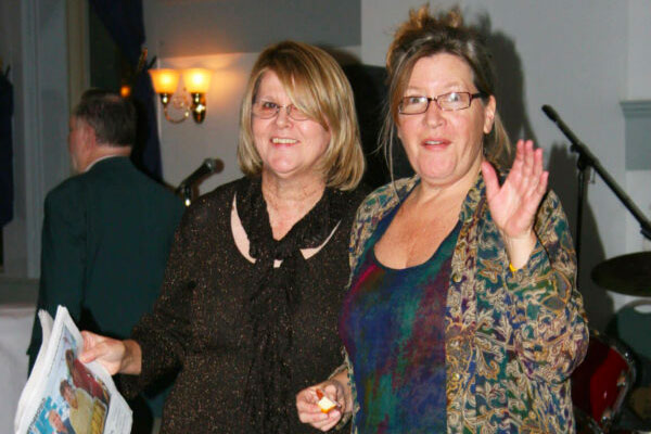 President Debby Vincelett (left) with past President Julianne Johnson (right).